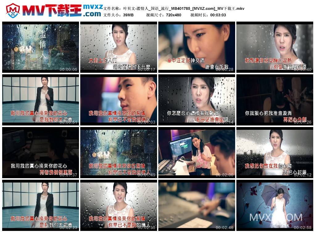 叶贝文-滥情人_国语_流行_MB401785